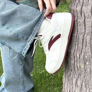 安踏元年板鞋 2026女子春季新品 时尚百搭小白鞋舒适软底休闲板鞋