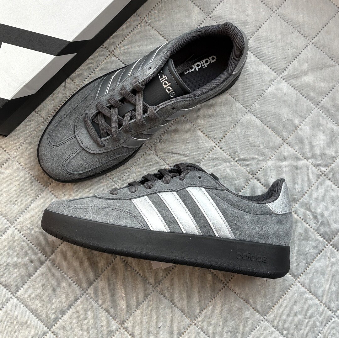 adidas BARREDA DECODE男子潮流百搭舒适灰色运动T头鞋板鞋KH6999