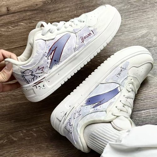 【定制球鞋】安踏喷火小恐龙简约百搭高级小众潮流防滑低帮男板鞋