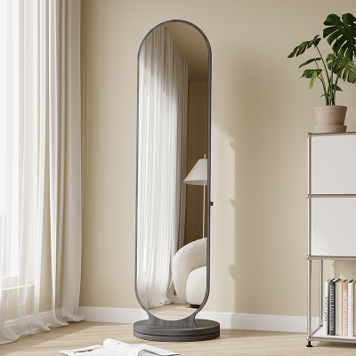 旋转穿衣镜全身落地镜家用卧室可移动立式试衣镜子带挂衣帽架一体