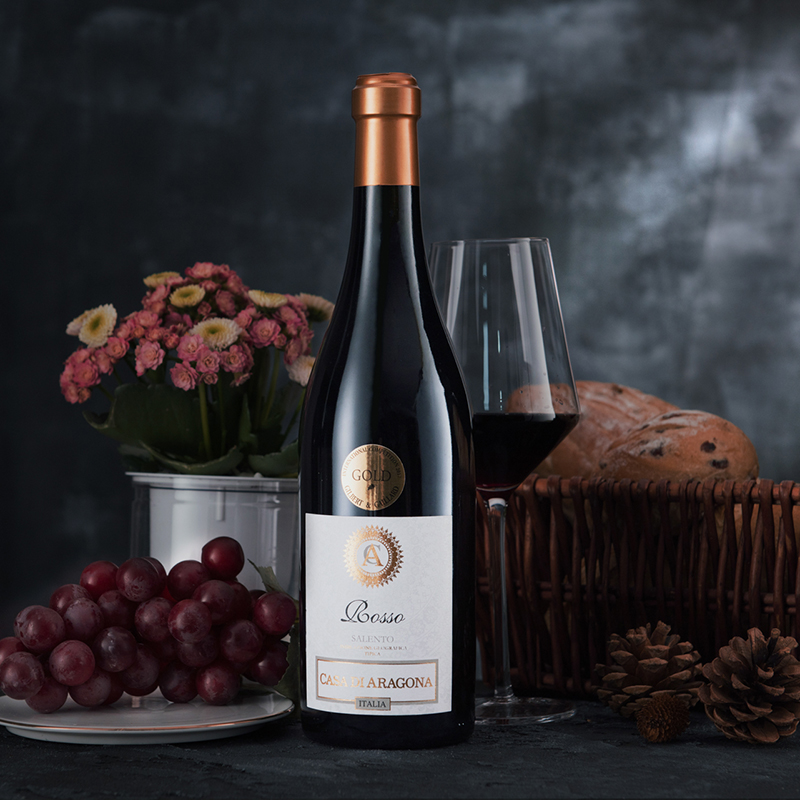 蓝菲酒业 意大利进口红酒 贡纳萨伦托干红葡萄酒 单支装