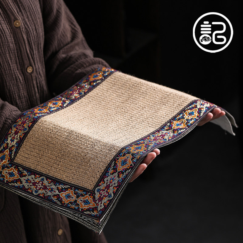 记今朝 《民族风》中式茶席桌布 桌旗禅意亚麻茶垫 干泡茶具配件