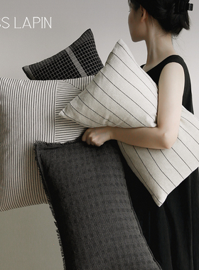 澜品 岁月沉香 透气凉爽棉麻抱枕 MISSLAPIN客厅靠枕沙发腰枕靠垫