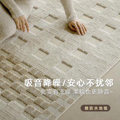 澜品 宫殿花园法式浮雕微防水地毯MISSLAPIN客厅米驼高端卧室轻奢