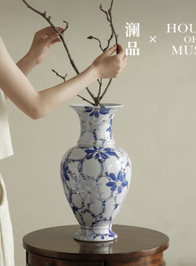 澜品『青花古韵』陶瓷花瓶摆件