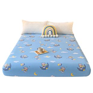 单人床床笠款1米2床罩1米0.9m办公室折垫床床套纯棉全棉小床床单