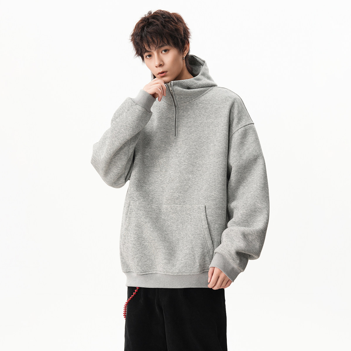 25秋新款中性校园连帽重磅休闲卫衣ZWY83P55,男装卫衣,星座1308