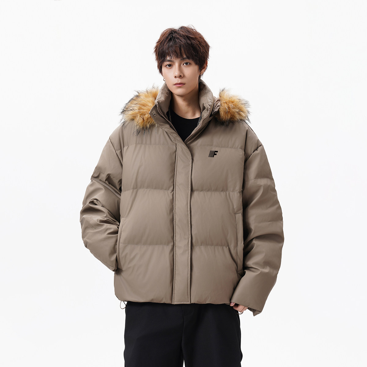 美式复古毛可拆卸领棉服外套MF2513P130,男装棉衣,星座1308