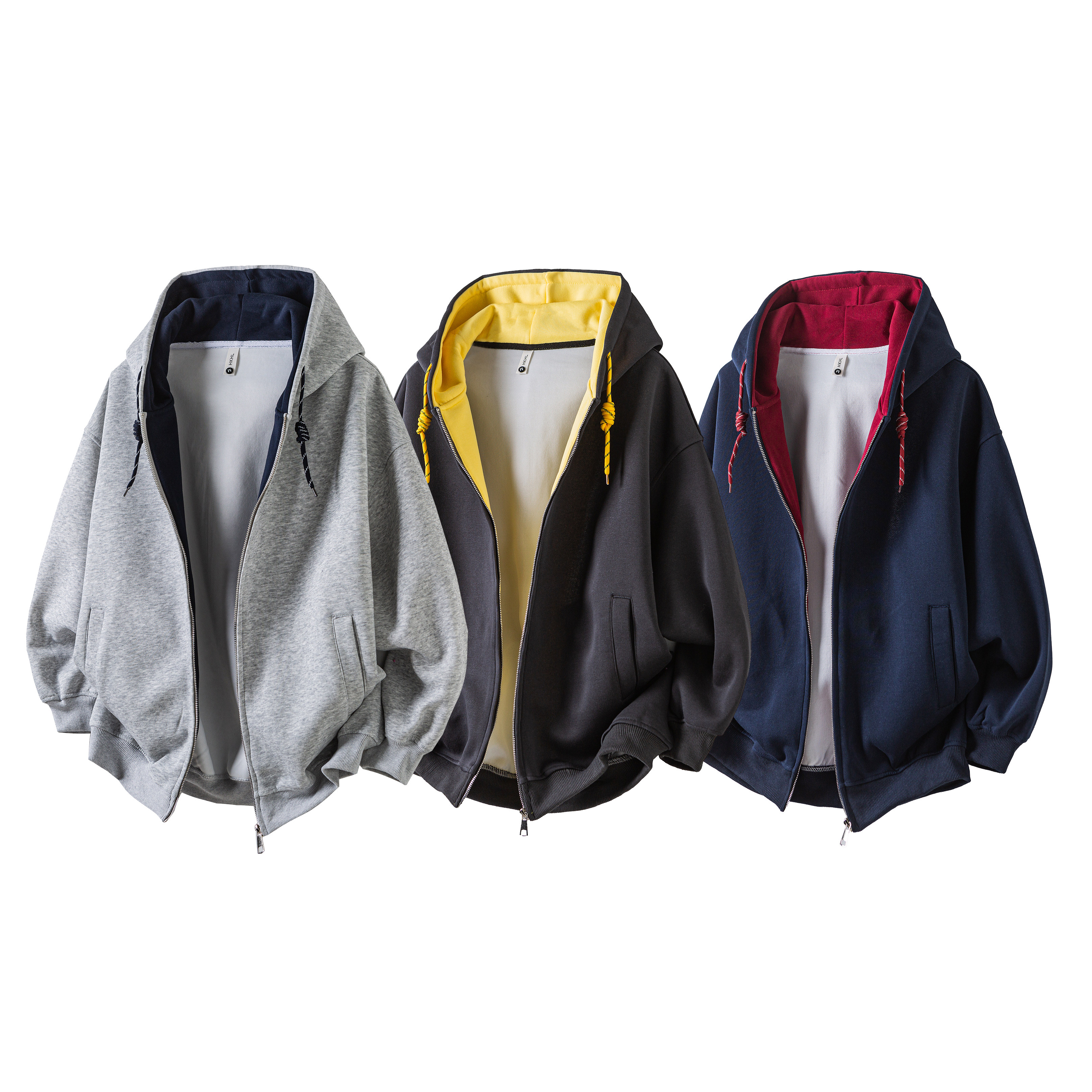 26新款400G高克重撞色内里连帽开衫ZKS8015特P55，男装卫衣，星座1308