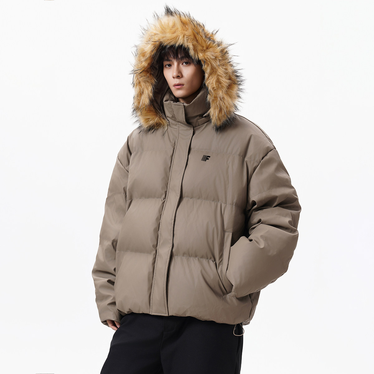 美式复古毛可拆卸领棉服外套MF2513P130,男装棉衣,星座1308