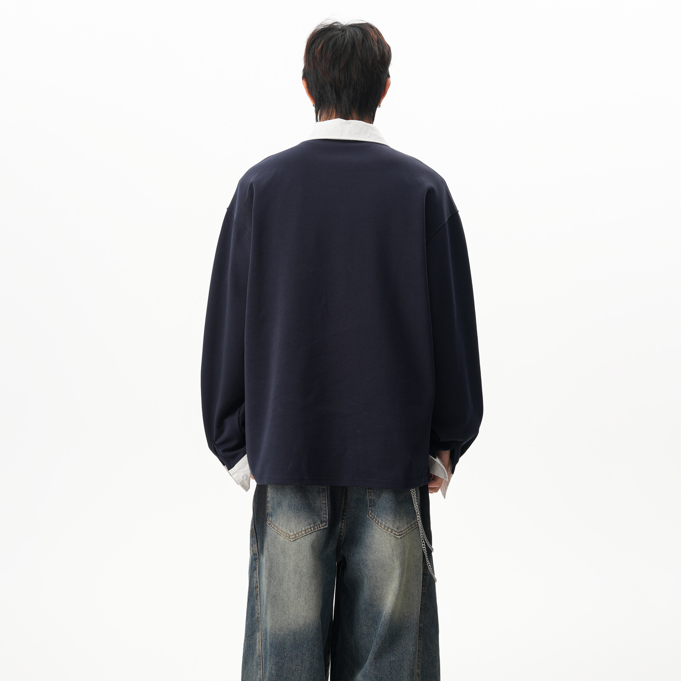 25秋新款美式校园中性风假两件卫衣ZDPL15P55,男装卫衣,星座1308