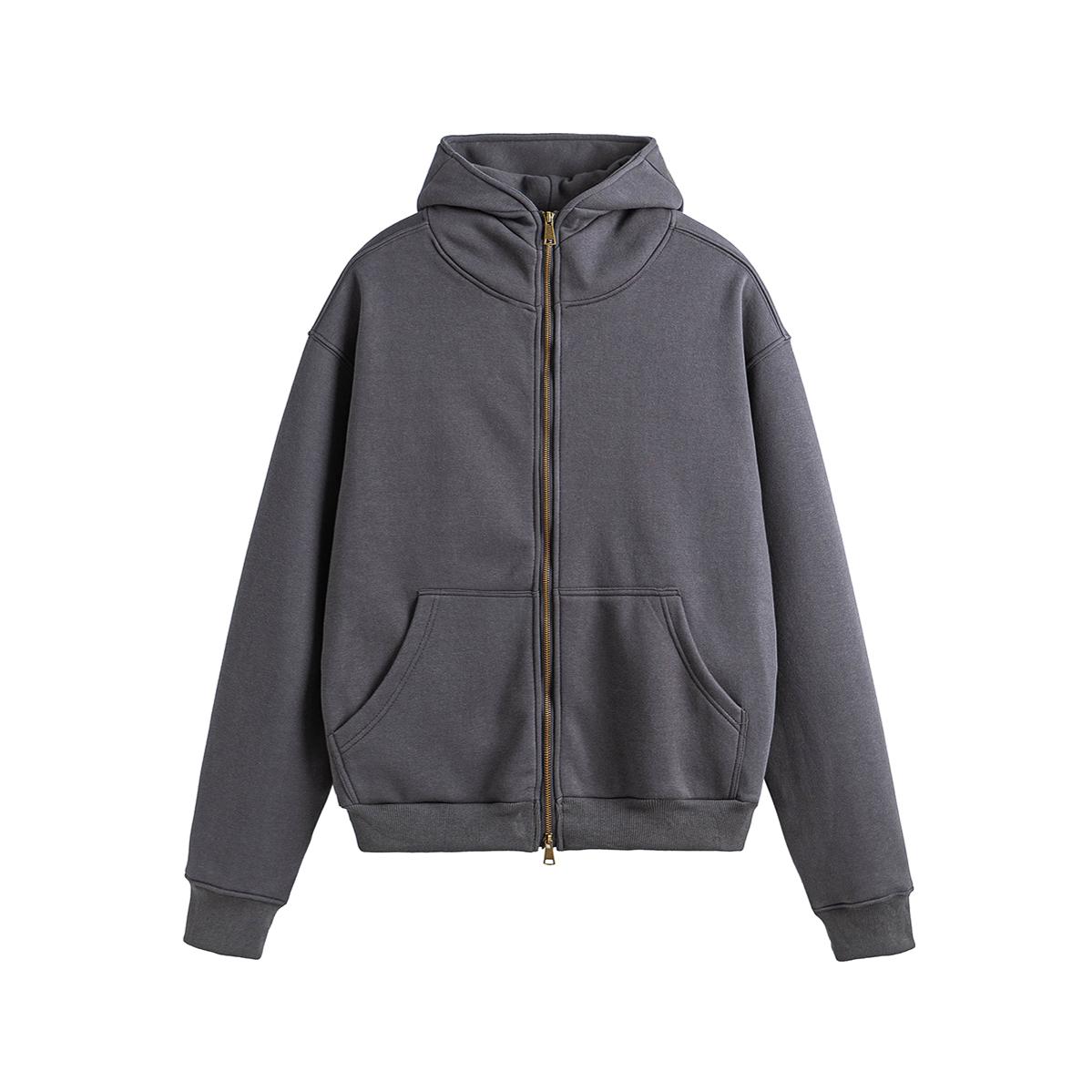 美式高街cleanfit廓形古铜拉链开衫420G奥丽绒KSTB01P85,男装卫衣,星座1308