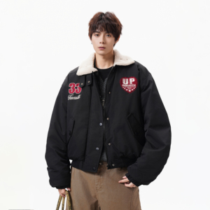 羊羔毛刺绣棉服外套  MF2512 P120图片