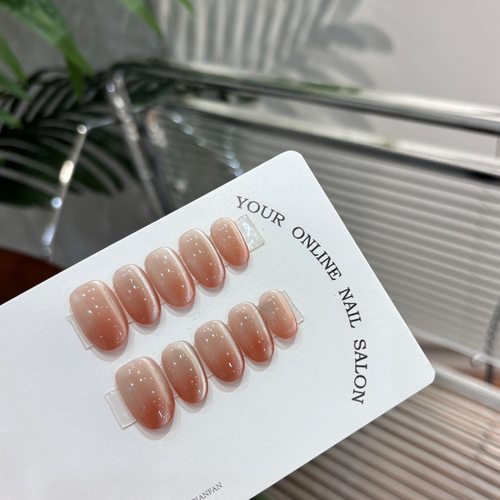 纯手工定制渐变猫眼穿戴甲