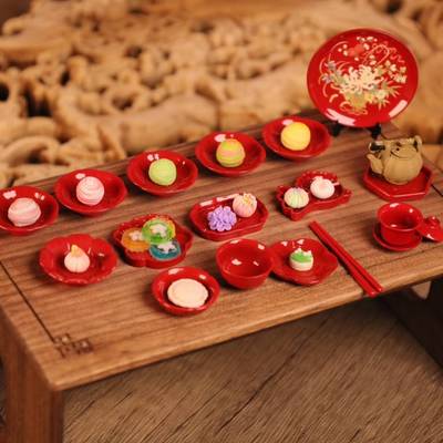 小人国迷你小东西小人国东西迷你零食玩具彩虹蛋黄酥食玩嫁妆古风