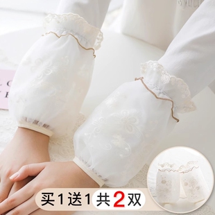 手袖套蕾丝套袖女短款工作防脏可爱ins潮秋冬季护袖儿童袖头韩版