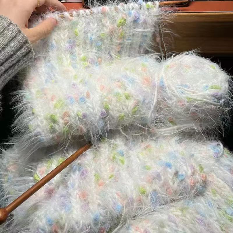 围巾毛线手工diy礼物混渐