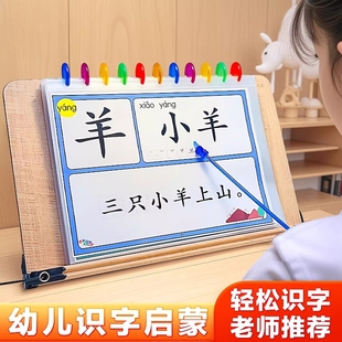 洪汉字恩识字卡片3岁益智早教书幼儿园宝宝认字教具训练拼音大字3