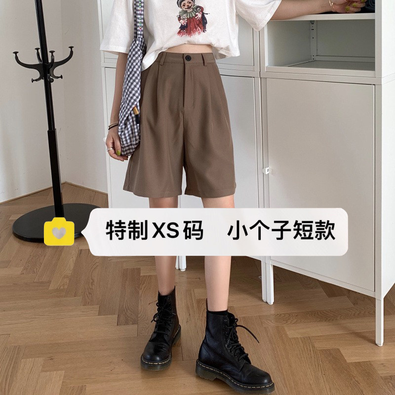 美利来高腰短裤通勤常规图片