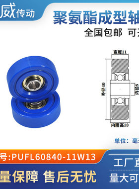 PUFL60840-11W13厂家直供慈威福莱轮流利条滑轮非标608包胶轴承