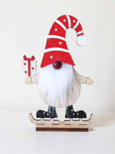 礼大咖圣诞老人木质摆件