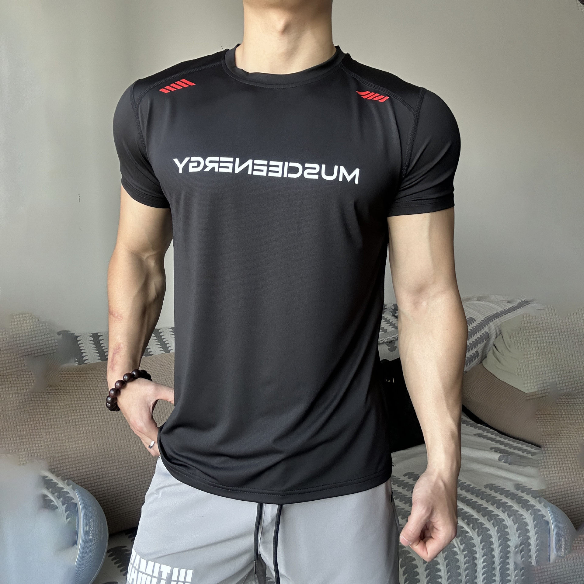 轻量化速干短袖T恤夏季男士超轻凉感透气高弹抗皱锦纶印花健身衣,运动服/休闲服装,健身衣,淘宝优惠券,粉丝福利购,淘宝优惠卷