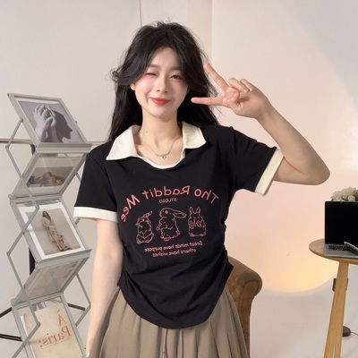 POLO领T恤女夏季2024新款