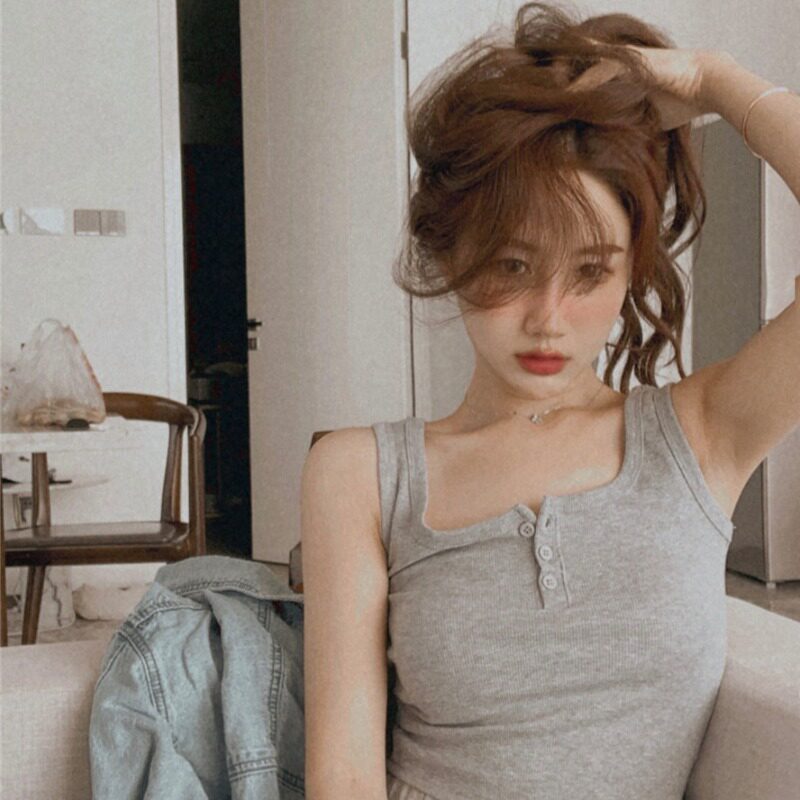 白色吊带背心女内搭ins潮港味无袖工字内穿纯棉外穿打底针织上衣