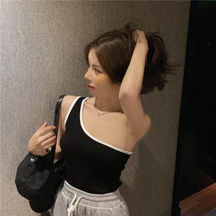 露肩不规则吊带背心打底女上衣 2026春夏时尚 韩国东大门女装 新款