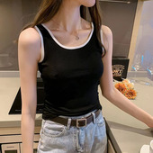 纯棉小吊带背心女内搭薄款 小众上衣 t恤夏季 打底大码 外穿运动无袖