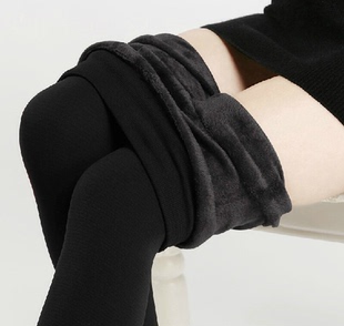 一体高腰踩脚东北保暖裤 外穿秋冬超厚大码 冬 女加厚加绒打底裤 棉裤