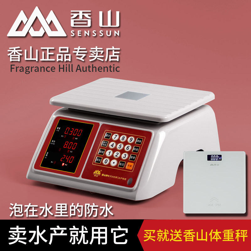 防水电子计价台秤高精度电子称重水果30KG斤计价秤台秤水产海鲜秤