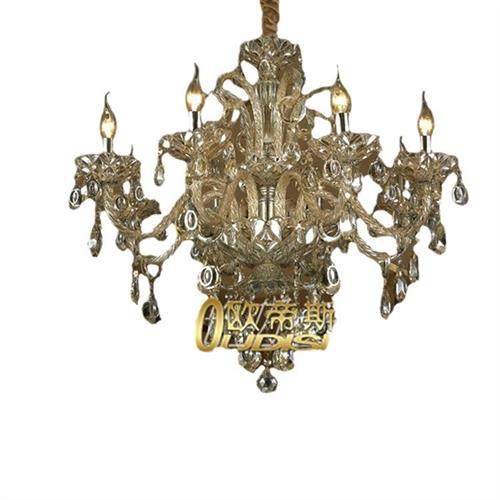 欧式蜡烛水晶吊灯美式创意卧室餐厅灯具现代简约大气家用灯具