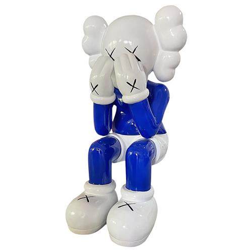 网红kaws大摆件克莱因蓝落地芝麻街公仔玻璃钢客厅潮玩雕塑装饰