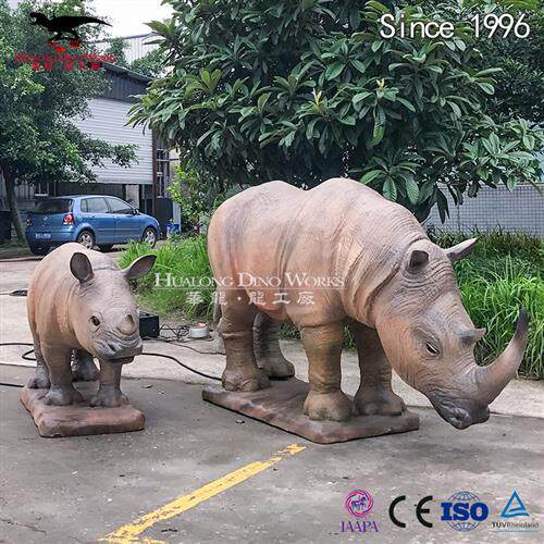 自贡仿真恐龙仿真动物源头厂家景区商场节日氛围引流仿真犀牛模型