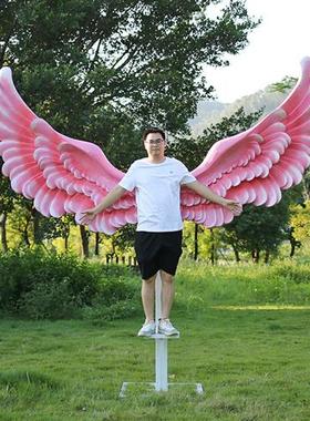 玻璃钢户外翅膀雕塑大型景区花海草坪摆件网红打卡拍照互动装饰品