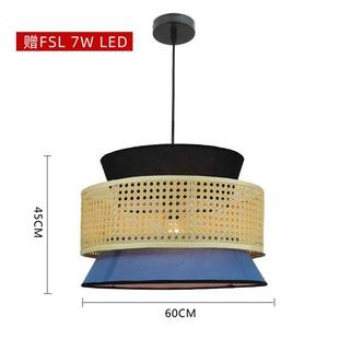 厂家直供藤艺吊灯日式 藤艺吊灯 餐厅客厅卧室书房民宿北欧风格