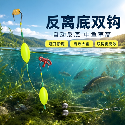 反底钓线组滑绑好浮力成品鲤鱼