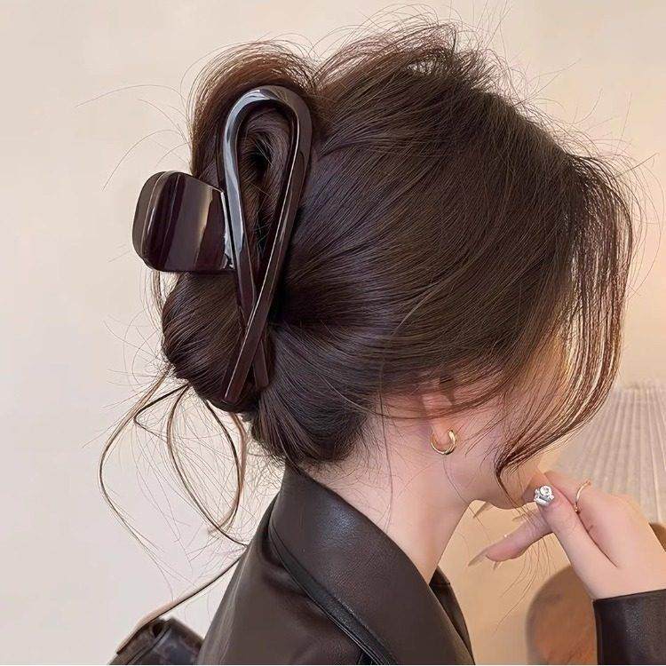 复古亚克力气质抓夹女高级感后脑勺盘发夹2025新款鲨鱼夹发夹头饰
