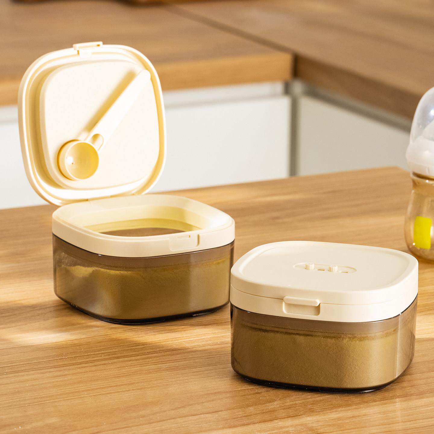 避光白糖储存罐带勺食品级红糖奶粉密封冰糖砂糖咖啡豆淀粉收纳盒