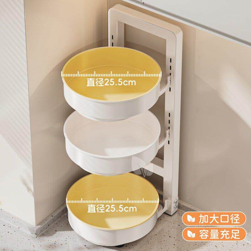 旋调料品置物转调架厨房架子双层家用台ZXJ面品转角佐料味收纳架