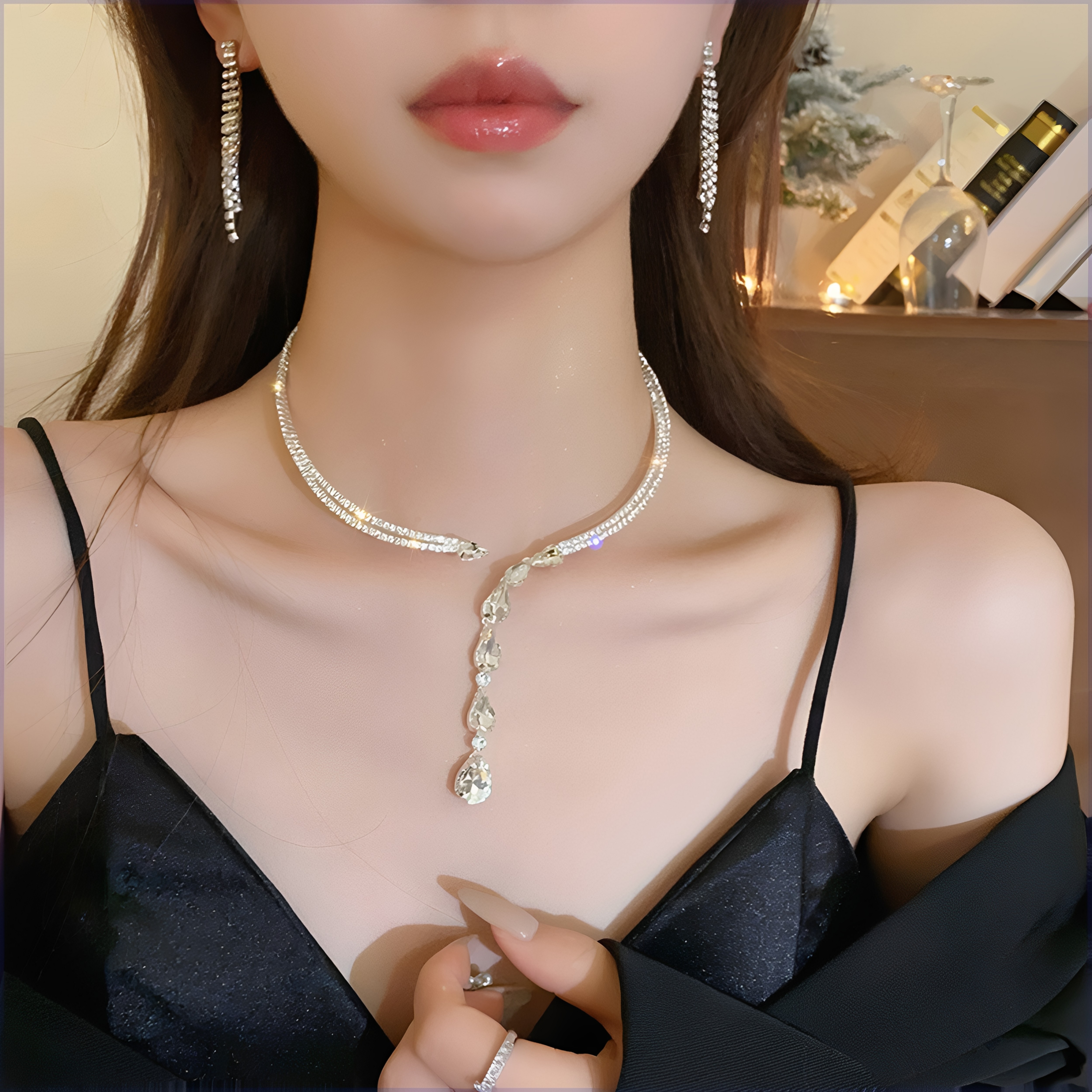 项链晚礼服裙子脖子配饰女款2026新款项圈轻奢小众高级颈链锁骨链