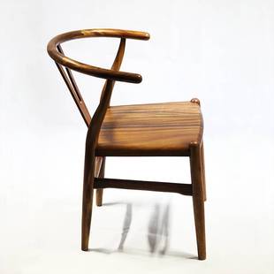 新款 靠背椅餐椅北欧现代简约时 胡桃木Y椅实木咖啡厅茶室椅子中式