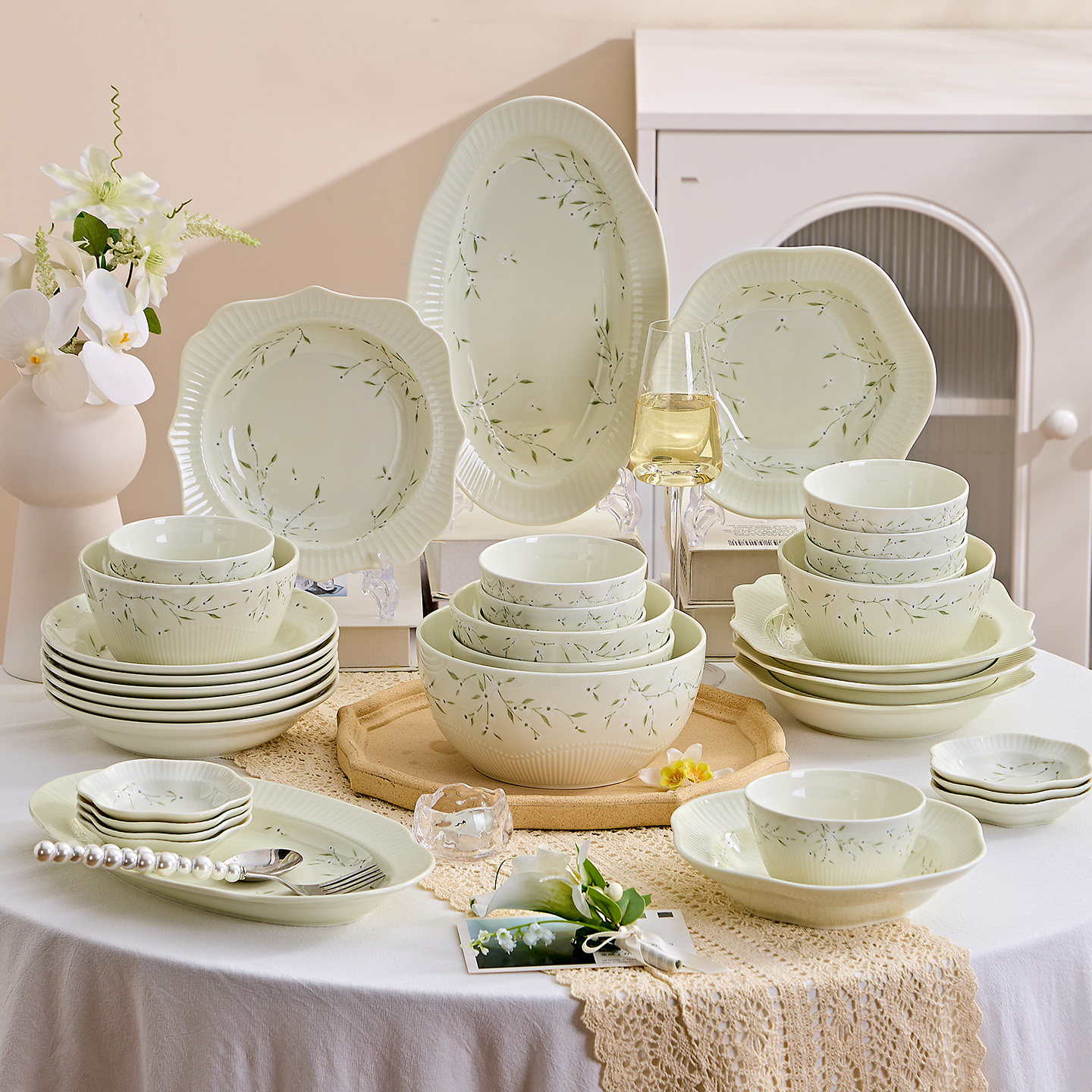 小清新碗碟套装家用新款