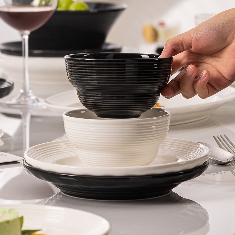 纯色陶瓷米饭碗盘子简约现代碗碟家用2025新款高级感餐盘鱼盘汤碗,餐饮具,碗,淘宝优惠券,粉丝福利购,淘宝优惠卷