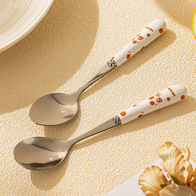 勺子家用304不锈钢高颜值汤匙食品级儿童勺个人专用调羹吃饭汤勺