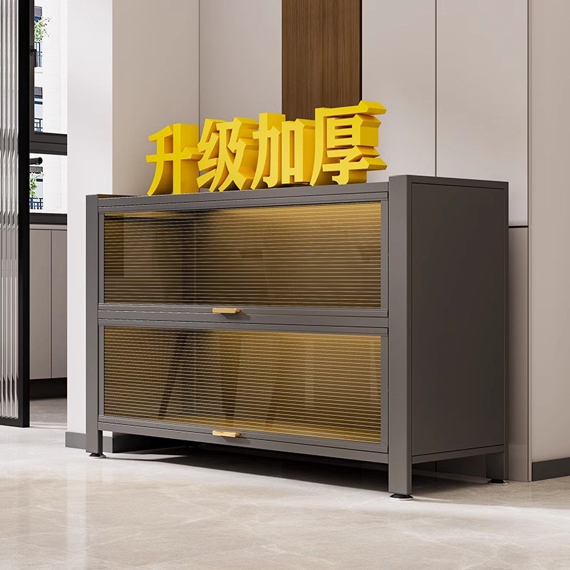 厨房置物架带柜门落地多层多功能橱柜微波炉烤箱电器置物储物碗柜