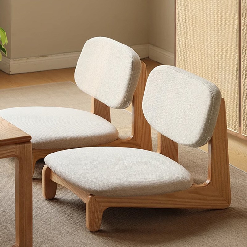 北欧全实木榻榻米茶用椅现代简约客厅沙发矮凳橡木日式无扶手椅子