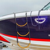 新品 折叠挂梯游艇船侧软梯子v橡皮艇专用登乘软梯充气船下水梯现