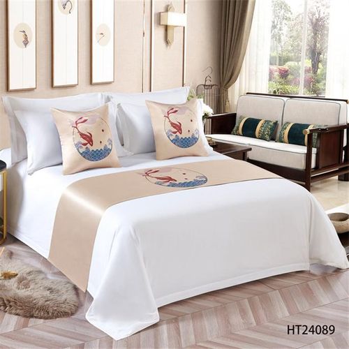 酒店床尾巾床盖床旗桌旗抱枕套抱枕装饰条